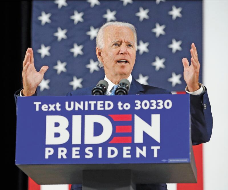 En 2020 el demócrata Joe Biden ha pagado 23.3 millones de dólares por publicidad en Facebook. Foto: PATRICK SEMANSKY. AP