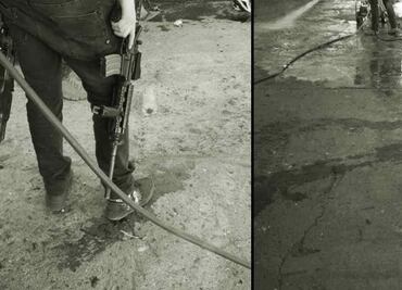 VIDEOS: Así limpian los delincuentes sus escenas del crimen