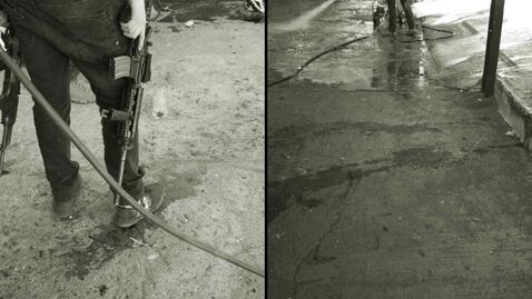 VIDEOS: Así limpian los delincuentes sus escenas del crimen