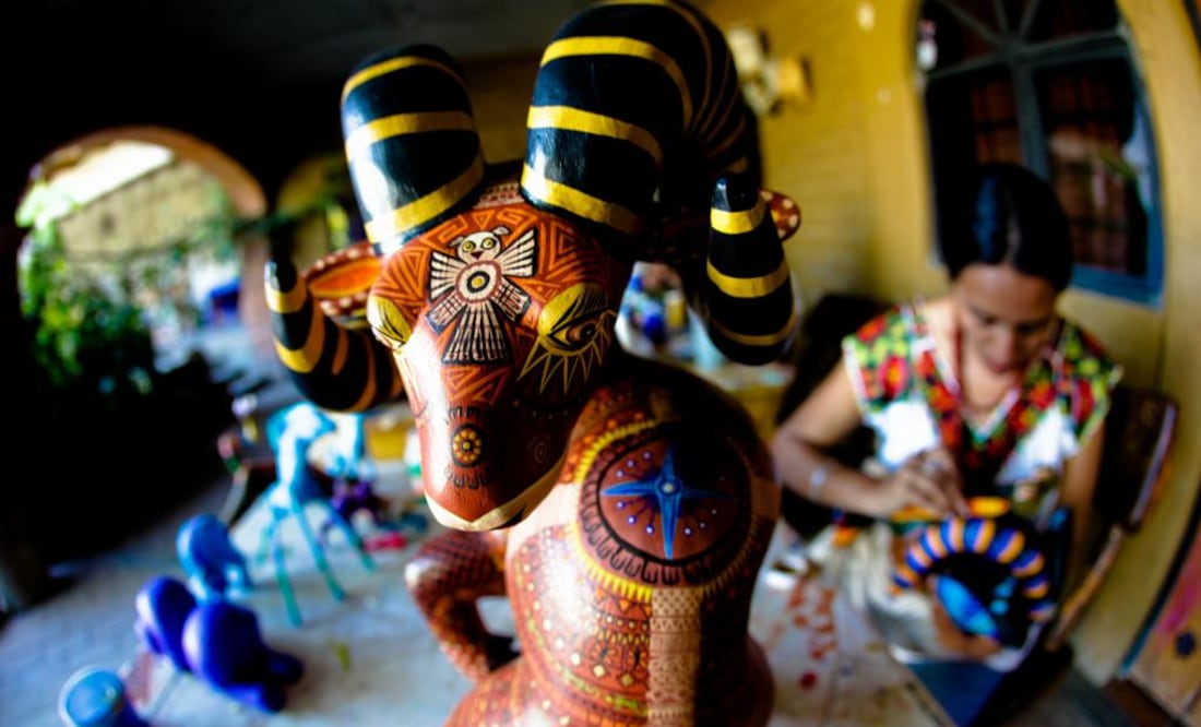 Colores y detalles en la "piel" de los extraños seres llamados alebrijes. (Foto: Yadín Xolalpa)