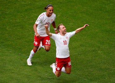 Gol de Eriksen frente a Australia