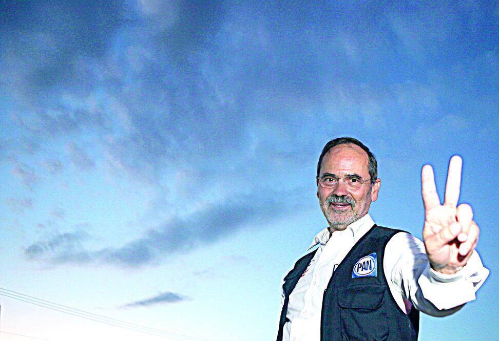 Gustavo Madero Muñoz, dirigente nacional del PAN, habló con EL UNIVERSAL luego de su participación en el cierre de campaña del candidato de ese partido al gobierno de Nuevo León, Felipe de Jesús Cantú (IVÁN STEPHENS / EL UNIVERSAL)