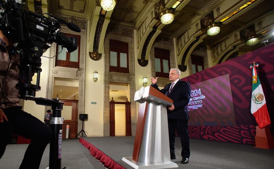 López Obrador en su mañanera del 16 de julio. Foto: Presidencia