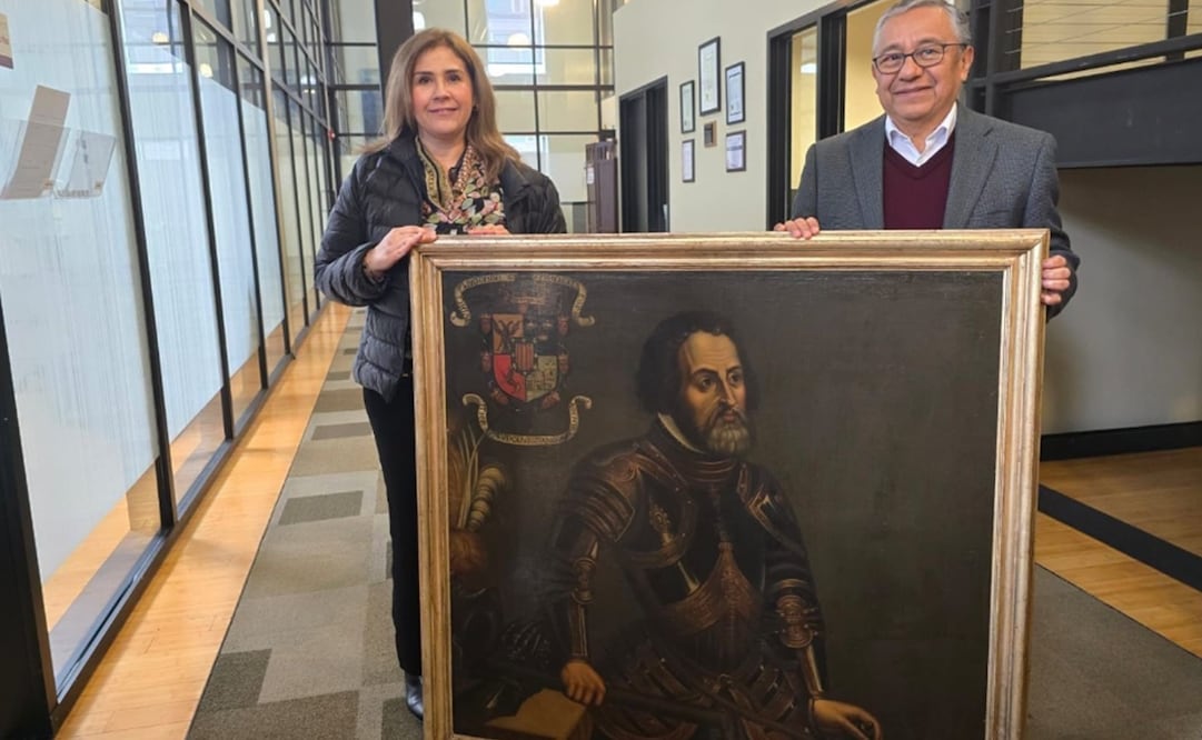En el Consulado General de México en San Francisco se llevó a cabo la entrega de un retrato de Hernán Cortés. Foto: Vía redes sociales de Relaciones Exteriores.