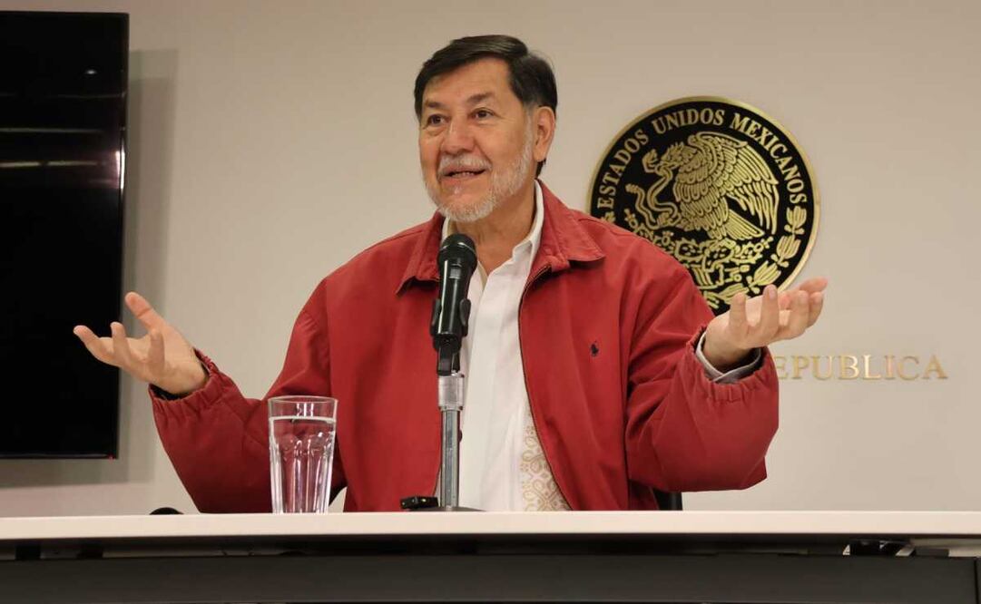 El presidente del Senado, Gerardo Fernández Noroña en rueda de prensa este 2 de junio del 2025. Foto: Tomada de la cuenta de X de @fernandeznorona.