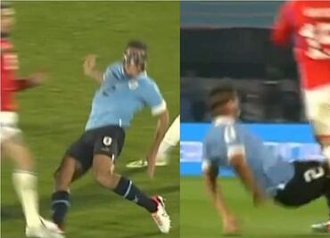 La dura entrada de Sebastián Cáceres a Diego Valdés en el Uruguay vs Chile