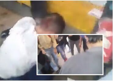 Pasajeros golpean a hombre que presuntamente los asaltó en la México-Texcoco