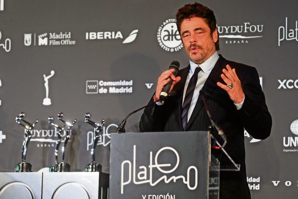 El puertorriqueño recibió el premio Platino de Honor como talento iberoamericano. Foto: EFE