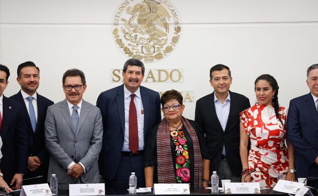 Ernestina Godoy se reúne con la Comisión de Justicia del Senado; analizarán el Plan de Procuración de Justicia 2026-2029.
FOTO: DIEGO SIMÓN SÁNCHEZ