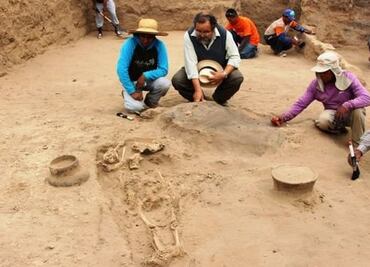 Hallan tumbas pre incas, ofrendas y templo Mochica