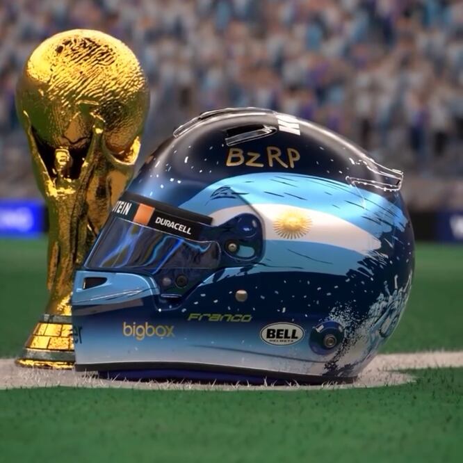 El diseño especial de Colapinto para el GP de Qatar / Foto: Especiales