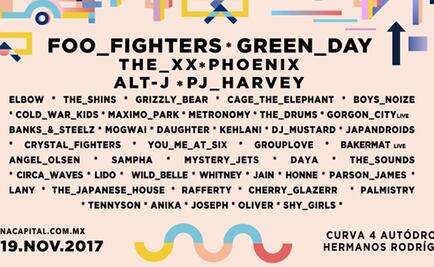 Foo Fighters y Green Day encabezan Corona Capital 17