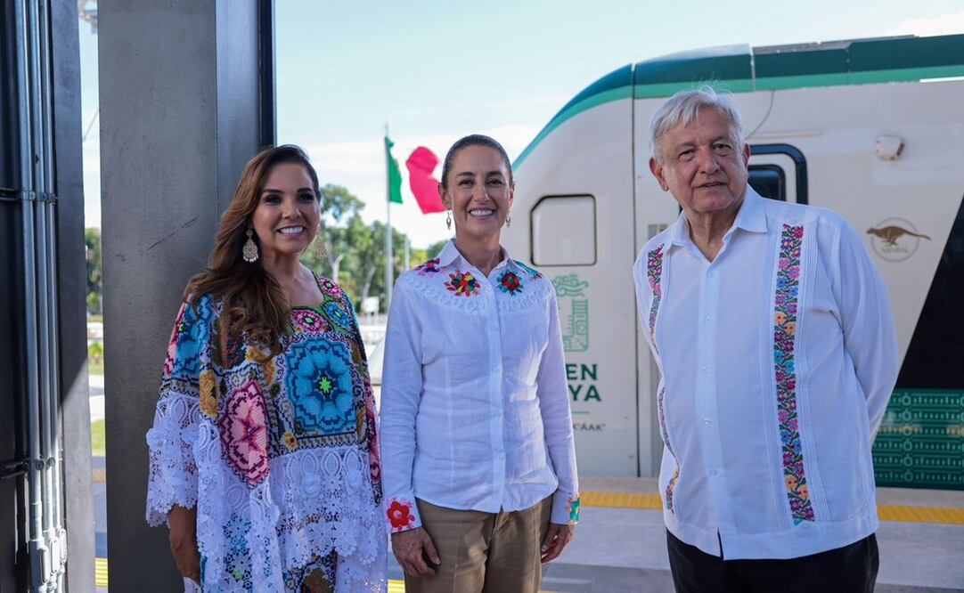 Mara Lezama agradeció al presidente López Obrador por los mil 554 kilómetros del Tren Maya. Foto: Especial