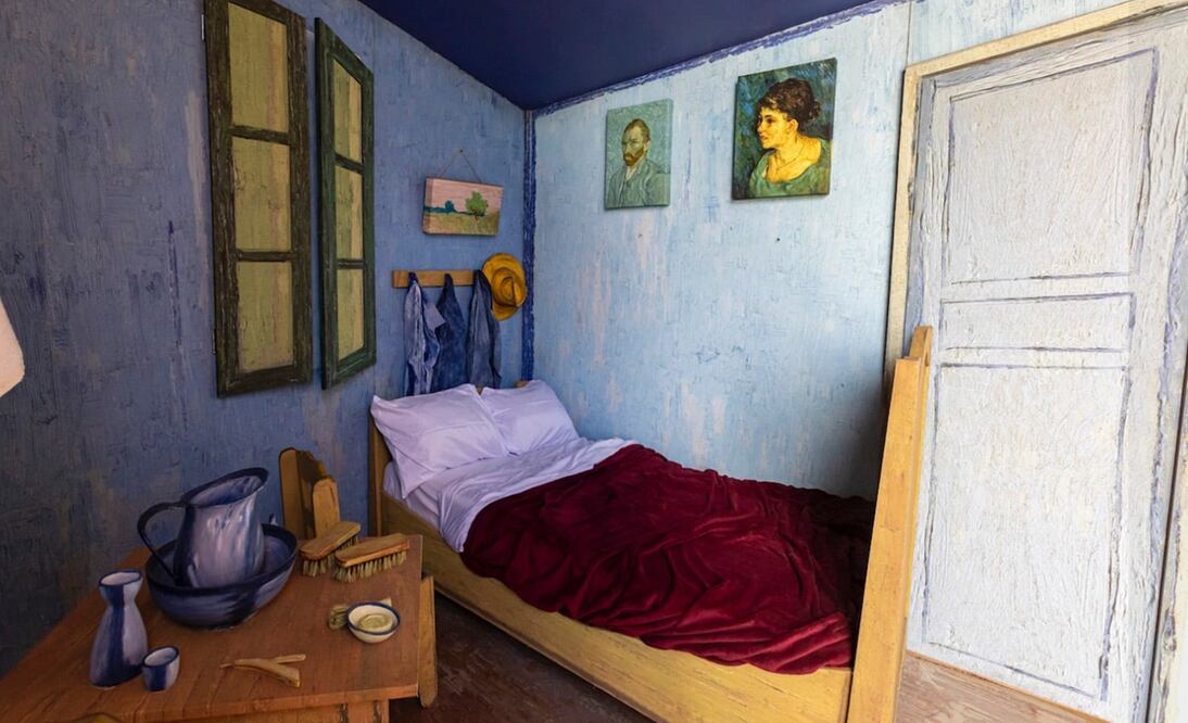 Exposición de la habitación de Vincent van Gogh en la FAHH. Foto: Fundación Alfredo Harp Helú Oaxaca vía Facebook