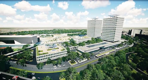 INE suspende construcción de torres gemelas de nueva sede