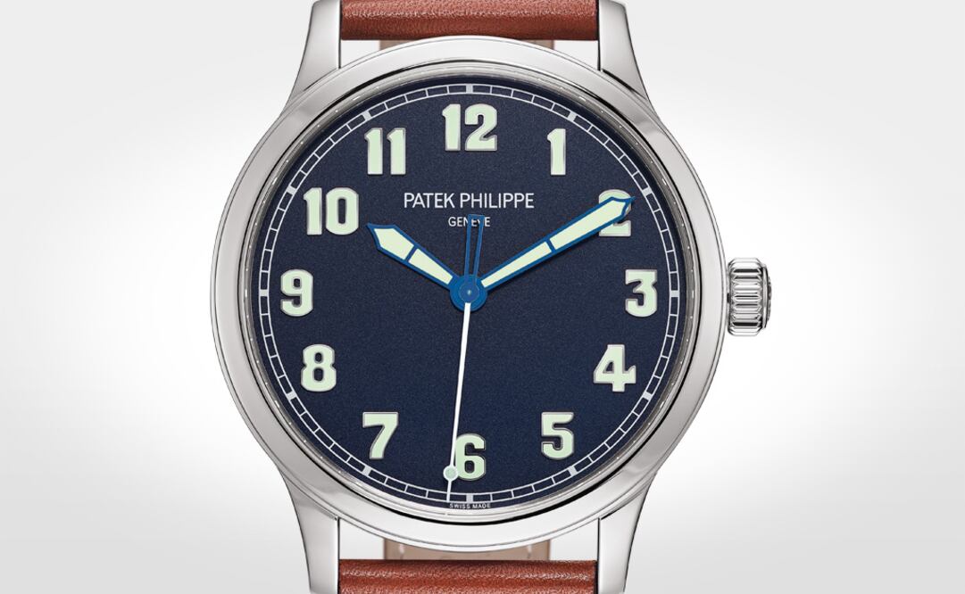 El Calatrava Pilot Ref. 5522A New York 2017 Special Edition con caja de acero está inspirado en los relojes de aviador vintage de la casa.