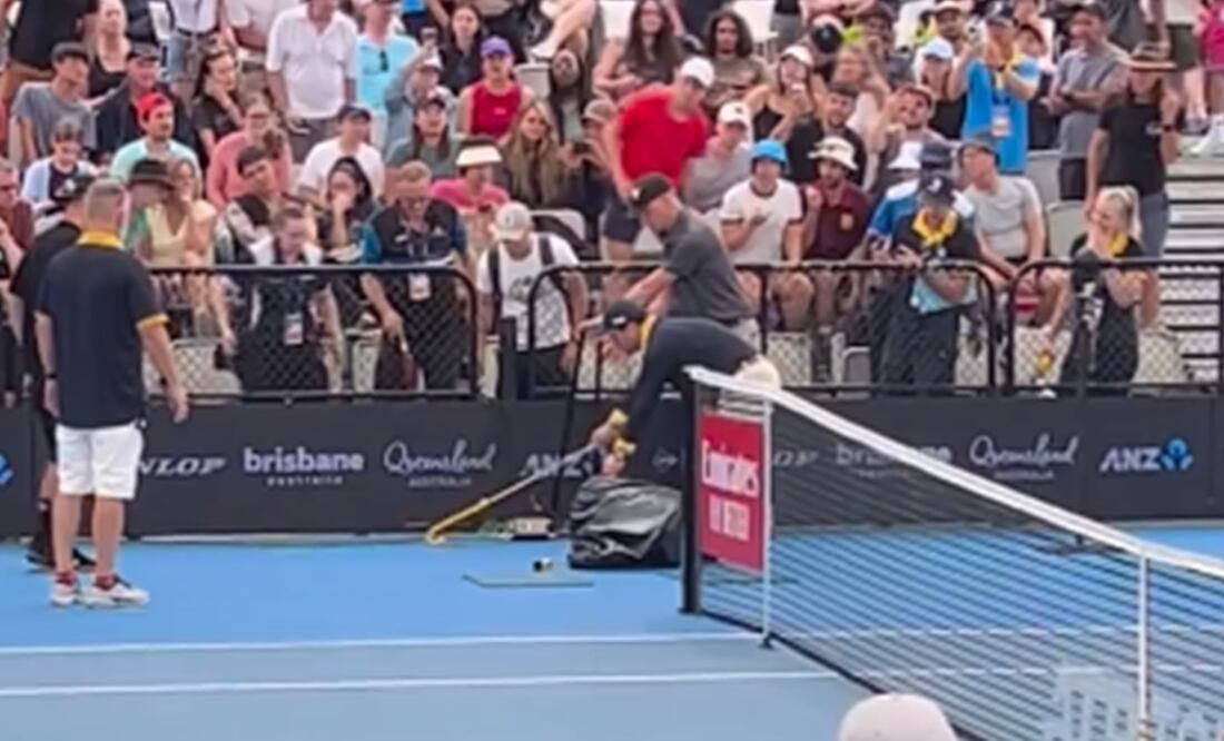 Víbora sorprende e interrumpe partido del ATP 250 de Brisbane