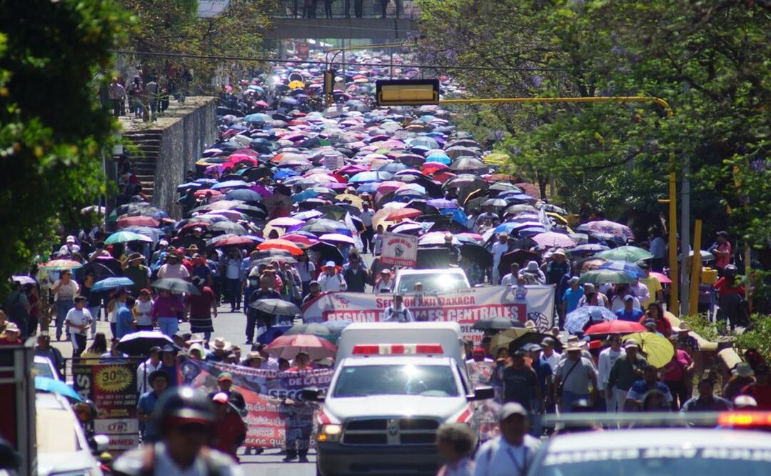 Para labores y marcha por parte de la SNTE. Foto: Archivo/EL UNIVERSAL