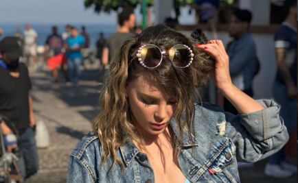 ¿Cuánto cuesta el pantalón azul de Belinda?