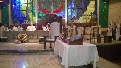 Bendicen objetos para misa del Papa en Ecatepec