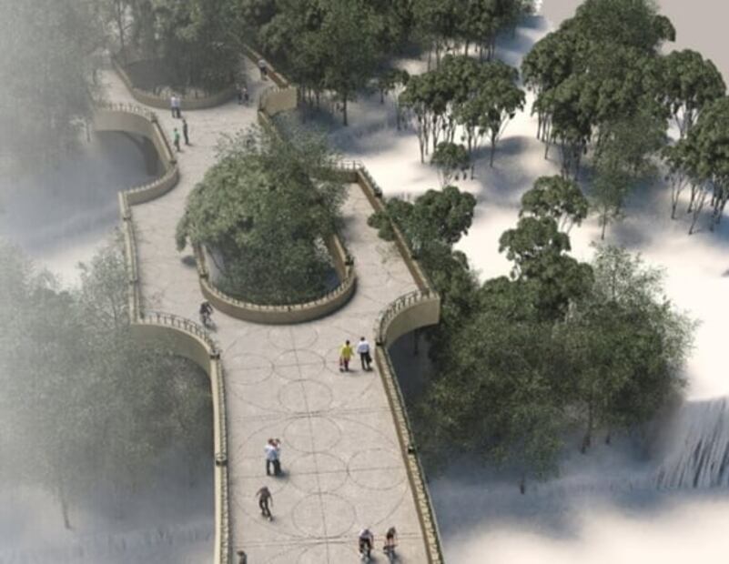 Así será la Calzada Flotante del Bosque de Chapultepec
