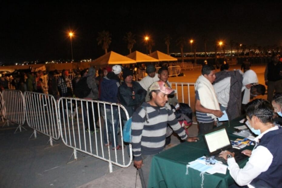 Llega caravana de migrantes a Coahuila