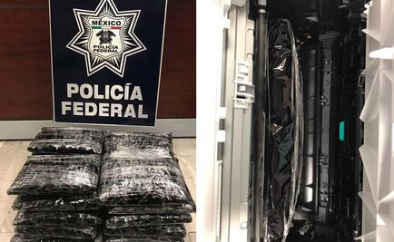 En impresoras hallan 20 paquetes con presunta droga en el AICM