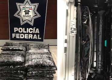 En impresoras hallan 20 paquetes con presunta droga en el AICM