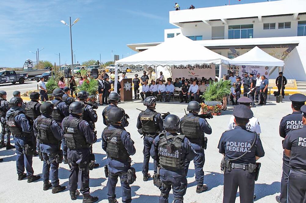 Con 600 policías federales y municipales, así como 150 unidades terrestres, se brindará protección a residentes y turistas en Los Cabos. Foto: ESPECIAL