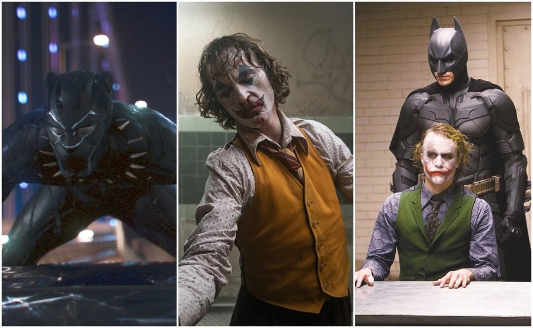 "Black Panther", "Joker" y "The Dark Knight" han sido las tres cintas que basadas en un comic que lograron  colarse en los Oscar. Fotos: Archivo