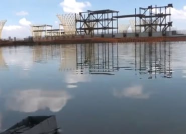 Así luce el NAIM de Texcoco tras inundarse