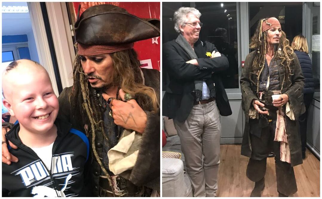 Depp da alegría con el traje de Jack Sparrow. FOTO: AFP