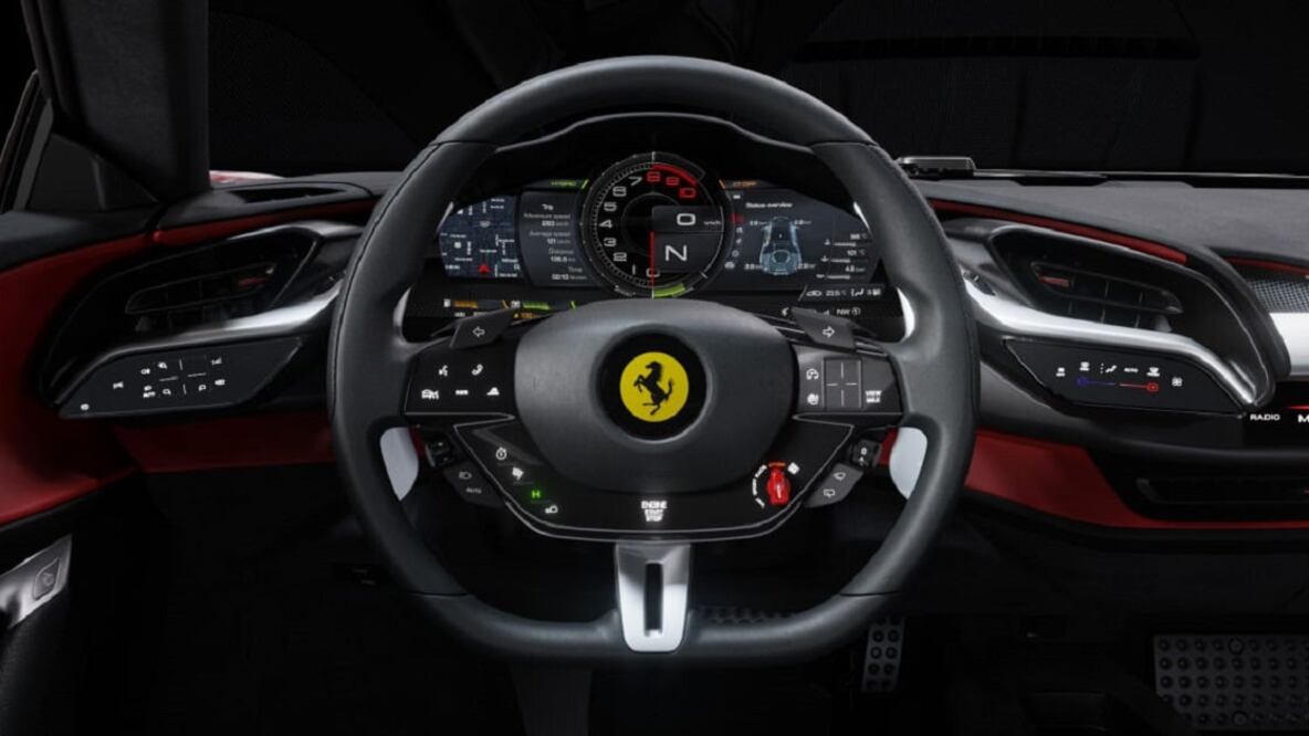Así es el interior del nuevo Ferrari híbrido