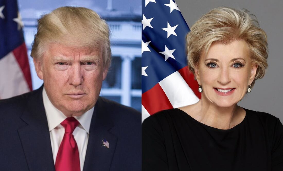 En un comunicado, Trump expresó que "Linda McMahon usará su experiencia para convertir a Estados Unidos en el número uno en Educación del mundo". Fotos: Archivo/EL UNIVERSAL
