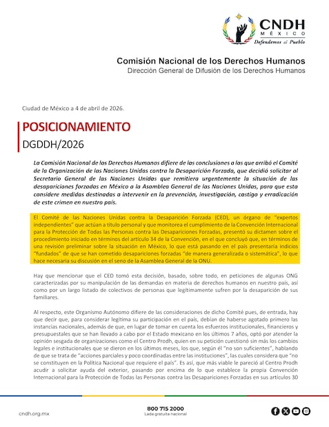 Foto: CNDH