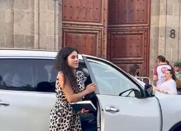 Luisa María Alcalde llega a Palacio Nacional; fue nombrada esta mañana nueva titular de Segob