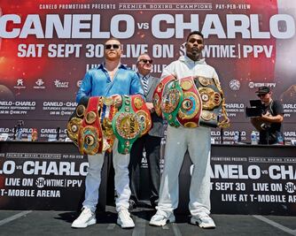 Canelo Álvarez y Jermell Charlo cumplen en el pesaje ¡Vencen a la báscula!