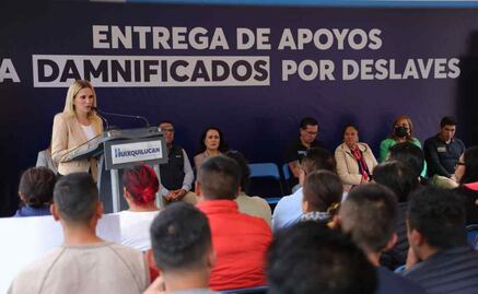 Dan apoyos a damnificados por deslaves en Huixquilucan