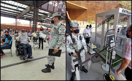 Con control de la Guardia Nacional, fluye vacunación antiCovid-19 de maestros en Oaxaca