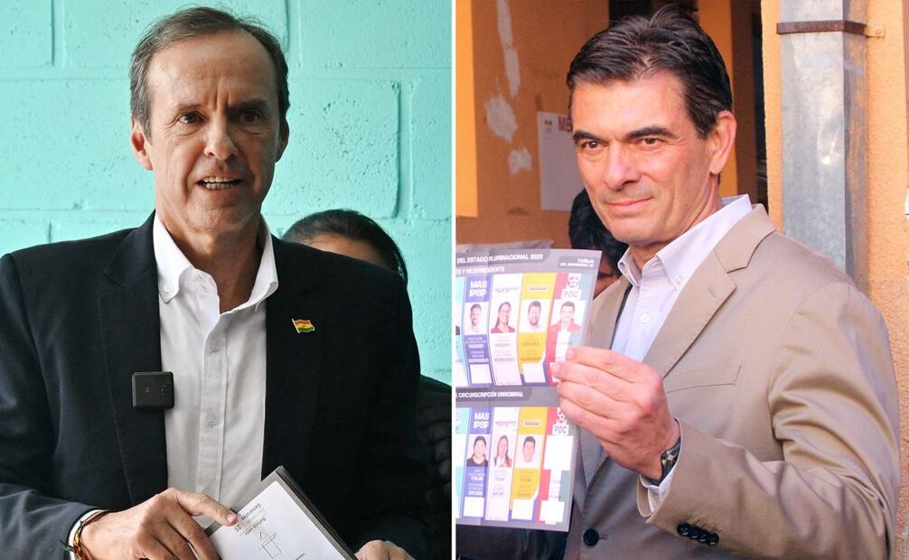 Rodrigo Paz y Jorge Quiroga van a segunda vuelta de elecciones en Bolivia. (17/08/25) Foto: AFP