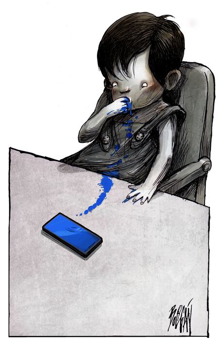 La primera probadita. Foto: Cartón de BOLIGÁN