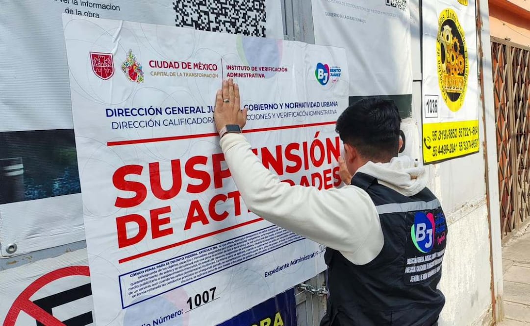 Clausuran obra ilegal en la alcaldía Benito Juárez (19/01/2026). Foto: Especial