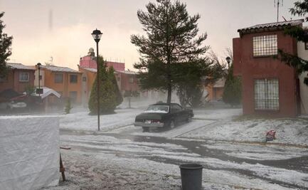 Granizada en Tecámac afecta acceso al AIFA; reportan fuertes lluvias en varias zonas del Edomex