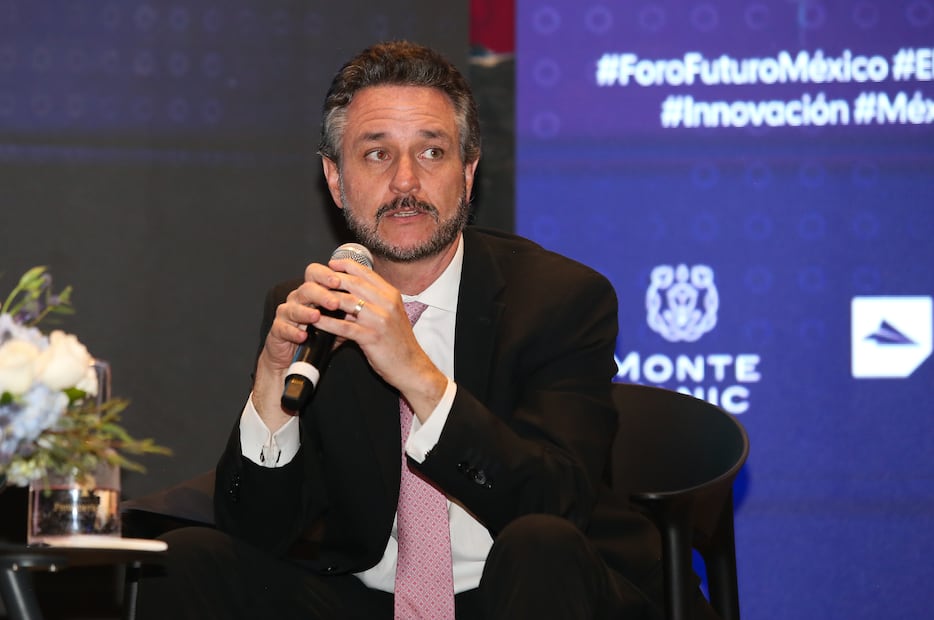 Eugenio Gómez, durante su participación en el primer panel del foro Futuro México en la Universidad Panamericana. FOTO: CARLOS MEJIA/EL UNIVERSAL