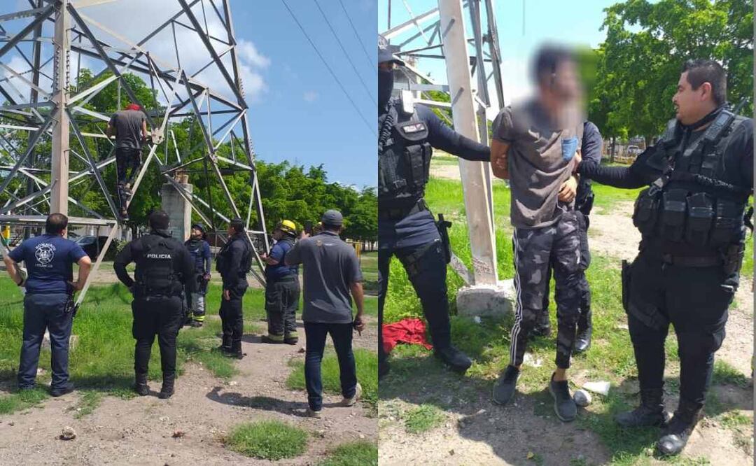 El hombre fue retenido y enviado a la barandilla para que el personal médico lo evaluara sobre su situación. Foto: Oficial