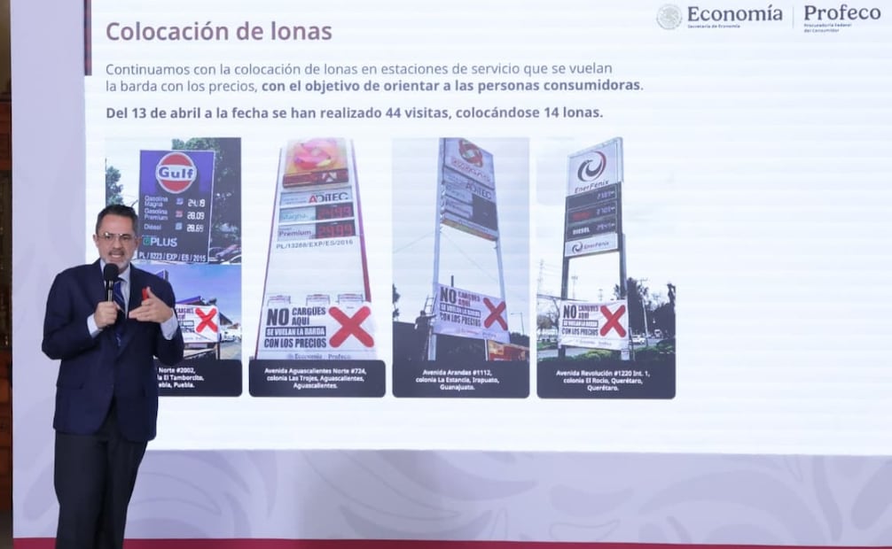 Iván Escalante, titular de Profeco, informa sobre los precios del diésel y la estratagia para acordar precios accesibles. Foto: Fernanda Rojas / EL UNIVERSAL