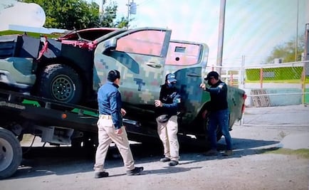 Aseguran camioneta con características similares a las de la Sedena en Tamaulipas 