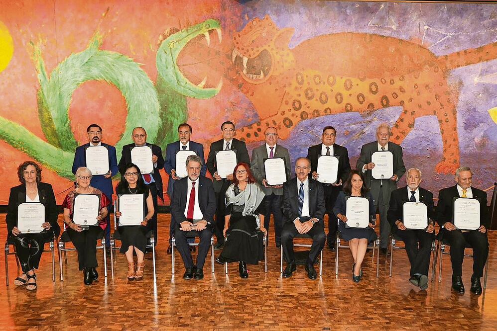 La mayoría de los premiados asistió a la ceremonia en el Museo Nacional de Antropología. Foto: de Berenice Fregoso. El Universal