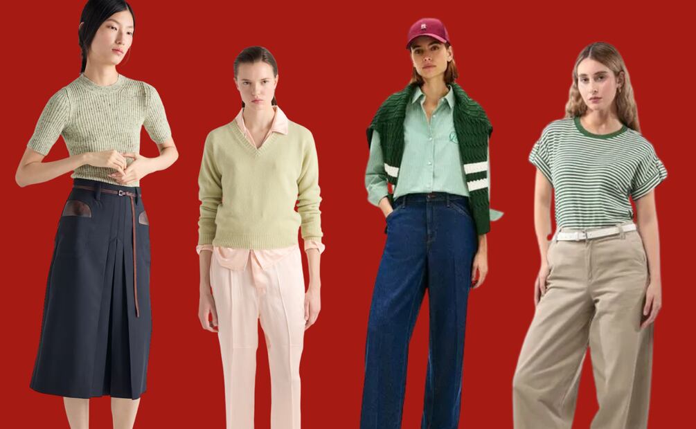 El color discreto que equilibra el rostro y rejuvenece sin esfuerzo. Fotos: Prada, Tommy Hilfiger