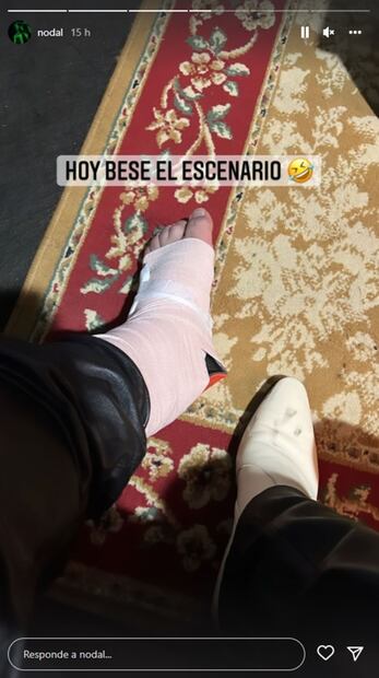 Christian Nodal sufre accidente en el escenario, ¿cancelará el "Forajido tour"? 